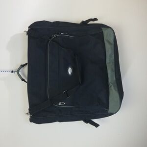 Black and Gray Flip Open Travel Garment Bag